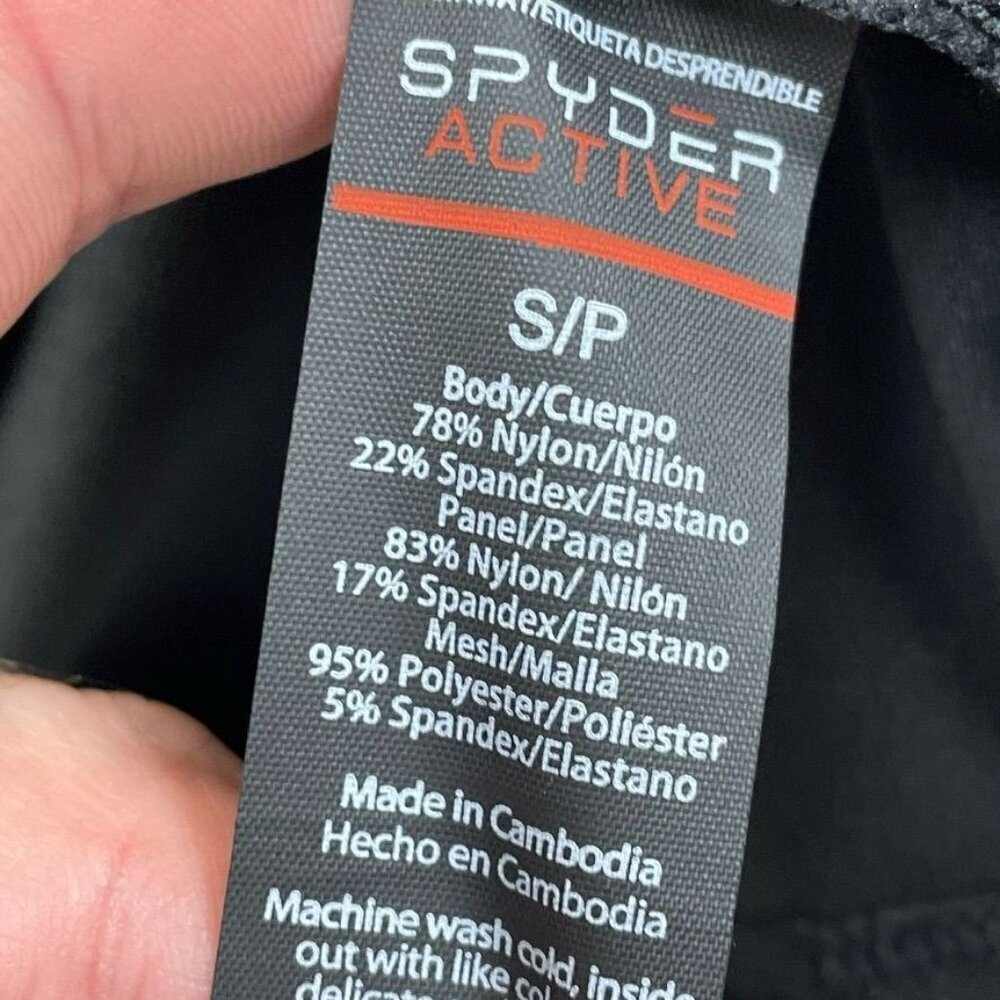 Spyder Active Womens Black Long Sleeve Top S Nylon Blend 6695 - Picture 5 of 7